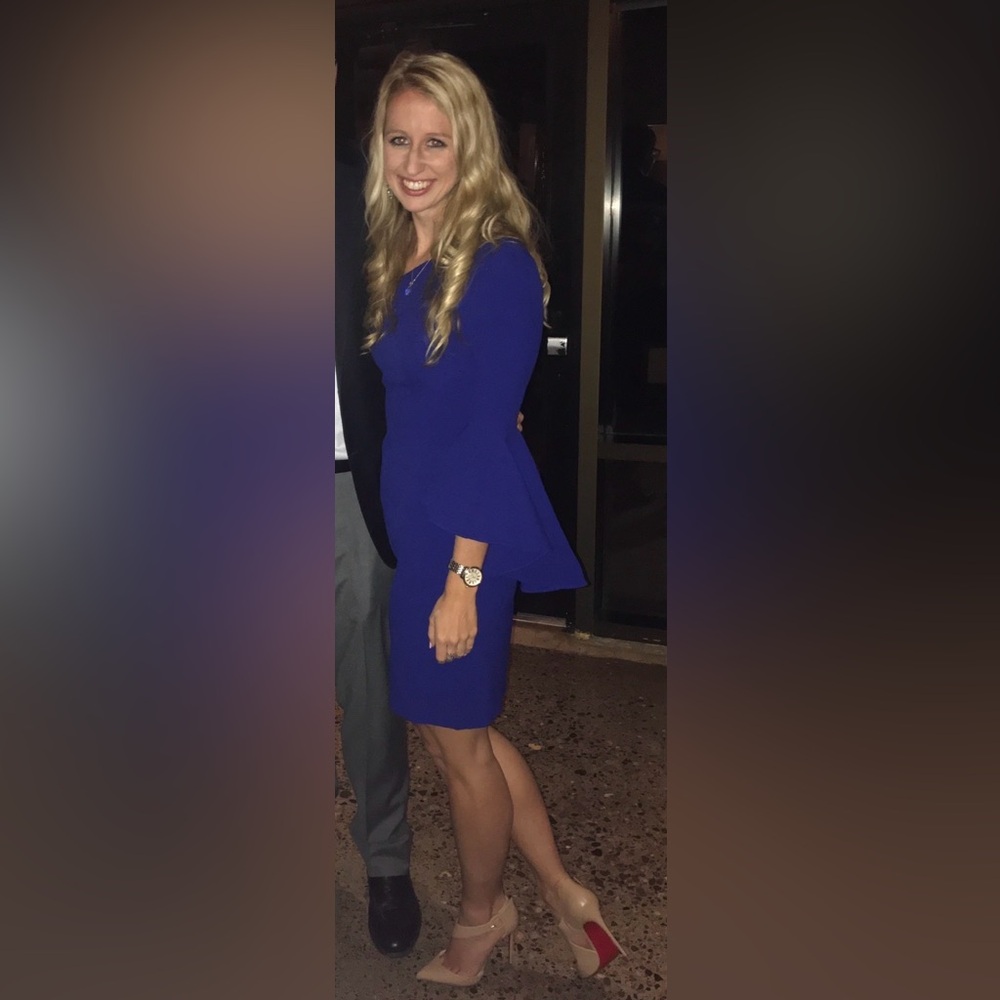 Chelsea28 One-Shoulder Cobalt Blue Cocktail Dress